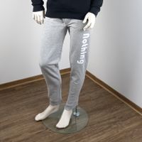 Jogginghose Herren Heather-Grau, wei&szlig;e Schrift