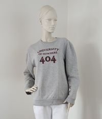 Sweater Heather grau, schwarze University