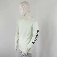 Sweater Stem Green, schwarze Outline durchzogen