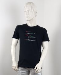 T-Shirt Schwarz, wei&szlig;er Source code 42