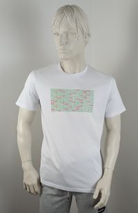 T-Shirt Wei&szlig;, Bim&auml;r code I